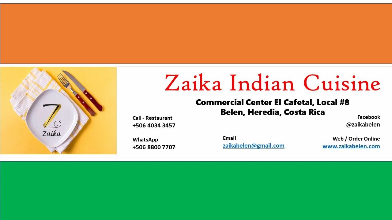 Indian Restaurant Zaika, Indian Cuisine